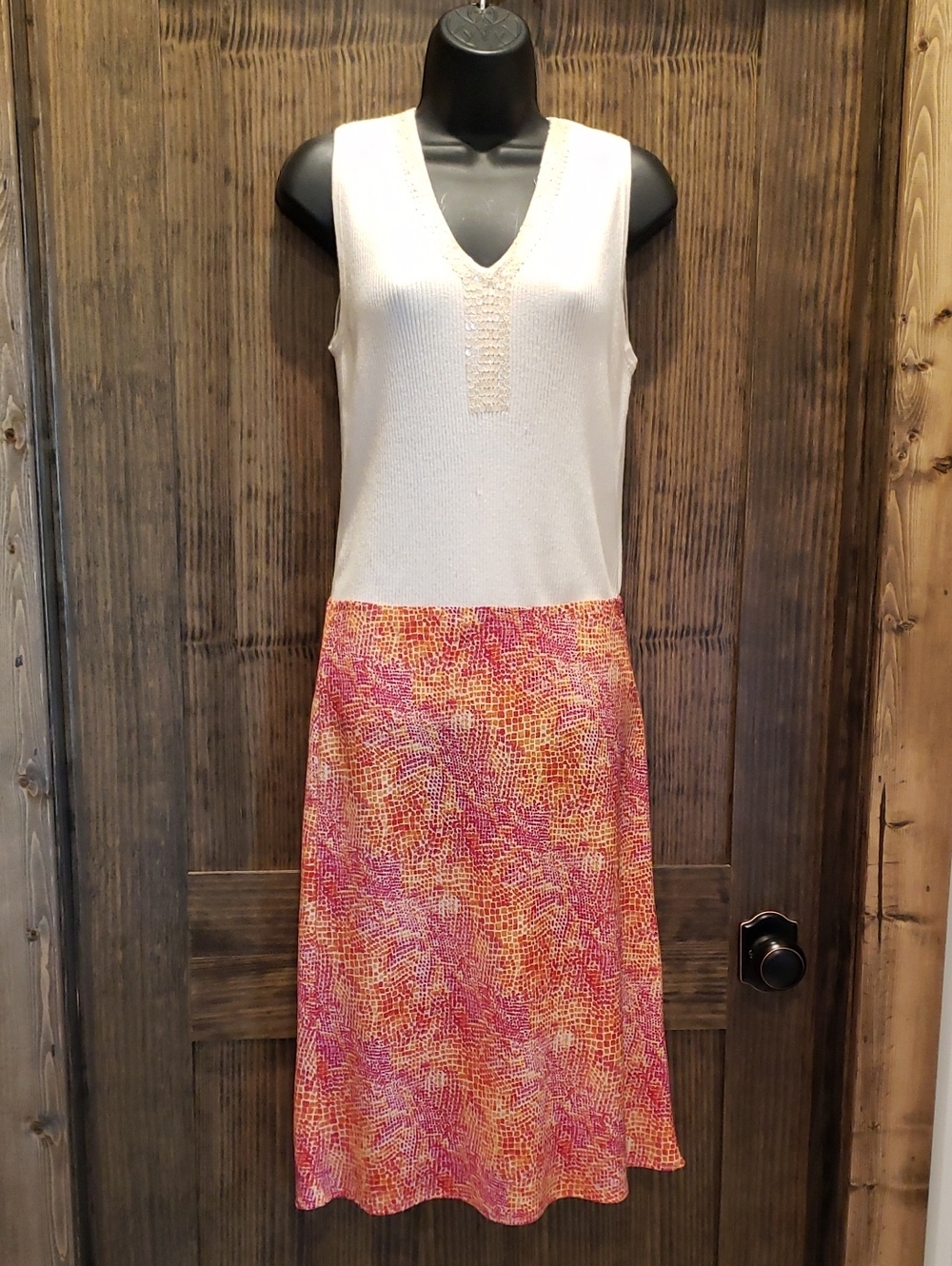 Colorful Mosaic Print Skirt